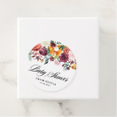 水の色の秋の開花ガーランド秋ベビーシャワー フェイバータグ (インサイチュ)