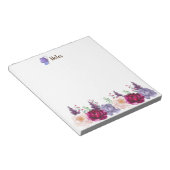 水の色の秋の開花秋カスタムメモ帳 ノートパッド (アングル)