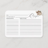 水の色の秋ラブブライダルシャワーベージュの花 エンクロージャーカード (正面)