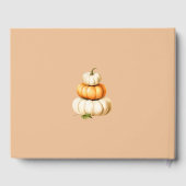 水の色の秋赤ちゃんシャワー私たちは心から待つことができる ゲストブック (裏面)