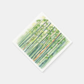 水の色の穏やかな竹林 スタンダードカクテルナプキン (角)