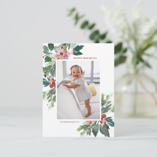 水の色の穴と金フェイク箔の写真 シーズンポストカード (スタンド正面)