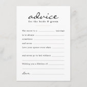 水の色の空白のフローラ結婚式の日に記入 アドバイスカード (正面)