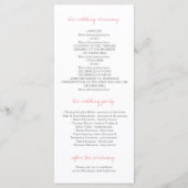 水の色の素朴なメイソンの瓶の結婚式のプログラム プログラム (裏面)