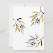 水の色の素朴クリスマスリーフの写真 シーズンカード (裏面)