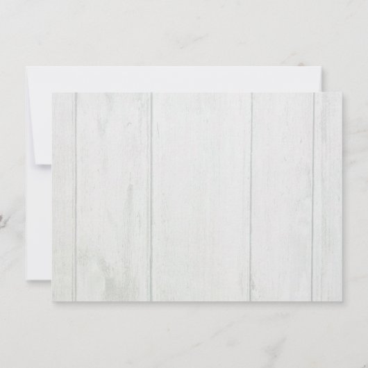 水の色の結婚式の日付を保存Decopage写真 セーブザデート (裏面)