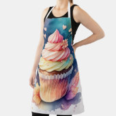 水の色の絵を描カップケーキ エプロン (インサイチュ)