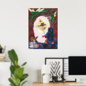 水の色の絵を描ファンタジービジョンエロスキングフェアリー ポスター (ホームオフィス)