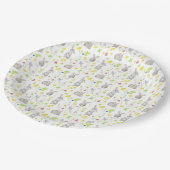 水の色の絵を描フロッピーイースターバニー ペーパープレート (アングル)