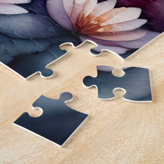 水の色の絵を描ブルネットのマーメイド ジグソーパズル (側面)