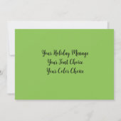 水の色の絵画キャンドルクリスマスパープルグリーン シーズンカード (裏面)