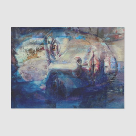 水の色の絵画ポートレートのマンティッシュペーパー 薄葉紙 (正面)