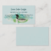 水の色の絵画ルーンワイルドネス鳥ビジネス 名刺 (正面/裏面)