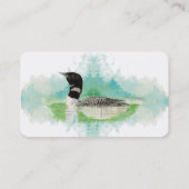 水の色の絵画ルーンワイルドネス鳥ビジネス 名刺 (裏面)