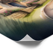 水の色の絵画英語のコッツウォルズ ポスター (角)