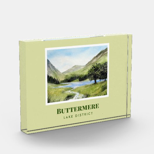 水の色の絵画風景バターミア湖 フォトブロック (左)