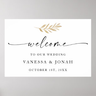 水の色の緑が私たちの看板結婚にようこそ ポスター