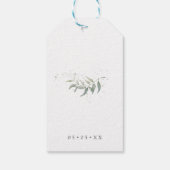 水の色の緑とセージ結婚の感謝していあなた ギフトタグ (裏面)