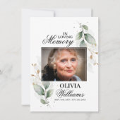 水の色の緑のお祝いの生活招待状 招待状 (裏面)