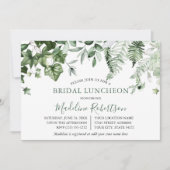 水の色の緑のアイビーシダのセージ緑のランチョン 招待状 (正面)