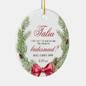 水の色の緑のカスタムブライドメイド提案 セラミックオーナメント (右)