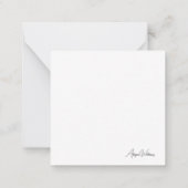 水の色の緑のカスタムホワイトスクエアありがとう ノートカード (裏面)