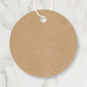 水の色の緑のクラフト素朴赤ちゃんシャワー フェイバータグ (裏面)