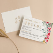 水の色の緑のクリスマス結婚のタイムライン エンクロージャーカード