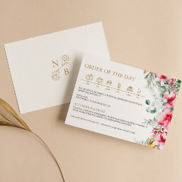 水の色の緑のクリスマス結婚のタイムライン エンクロージャーカード