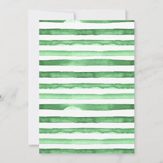 水の色の緑のサファリ動物の男の子の赤ちゃんシャワー 招待状 (裏面)