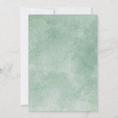 水の色の緑のシック&ネストベビーシャワー 招待状 (裏面)