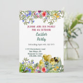 水の色の緑のチックスフローライースターパーティー 招待状 (スタンド正面)