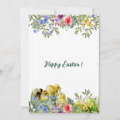 水の色の緑のチックスフローライースターパーティー 招待状 (裏面)