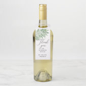 水の色の緑のトロピカル結婚トの感謝していあなた ボトルネックタグ (ボトル)