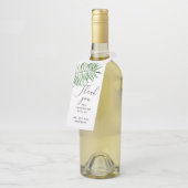 水の色の緑のトロピカル結婚トの感謝していあなた ボトルネックタグ (アングル)