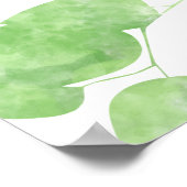 水の色の緑のベビーシャワーへようこそ ポスター (角)