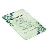 水の色の緑のユーカリの日離れ付を保存する マグネット (右側)