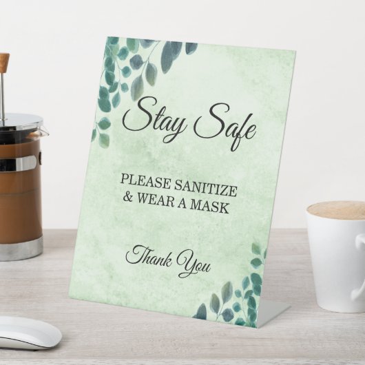 水の色の緑のユーカリの離れ安全性 台座サイン (インサイチュ)