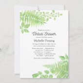 水の色の緑の仮想ベビーシャワー 招待状 (正面)
