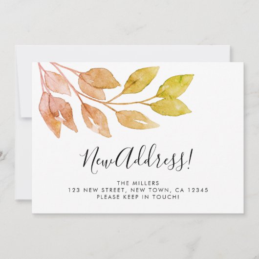 水の色の緑の動く発表 案内状 (正面)