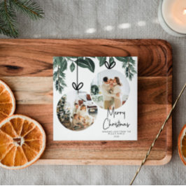 水の色の緑の広場クリスマスフォト シーズンカード