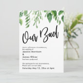 水の色の緑の延期結婚私たちの悪いカード 招待状 (スタンド正面)