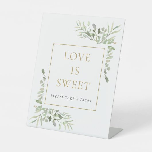 水の色の緑の愛が汗をかいている 台座サイン (正面)