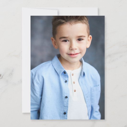 水の色の緑の最初の聖なる聖体写真 招待状 (裏面)