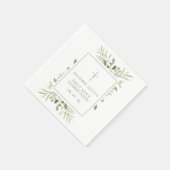 水の色の緑の最初の聖餐式 スタンダードカクテルナプキン (角)