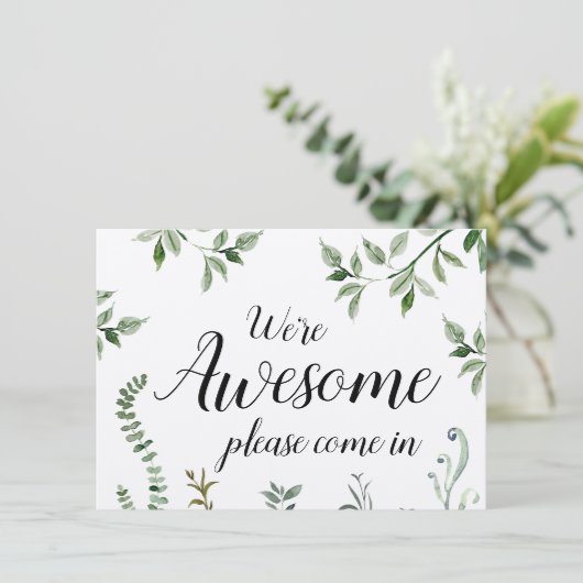 水の色の緑の私たちは開素晴らしいている閉じた看板 (スタンド正面)