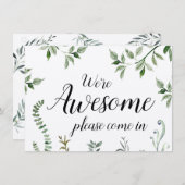 水の色の緑の私たちは開素晴らしいている閉じた看板 (正面/裏面)