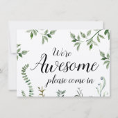 水の色の緑の私たちは開素晴らしいている閉じた看板 (正面)