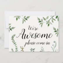 水の色の緑の私たちは開素晴らしいている閉じた看板