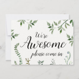 水の色の緑の私たちは開素晴らしいている閉じた看板